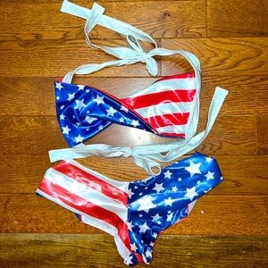 4th of July Bikini sparkly American Flag Swim Suit